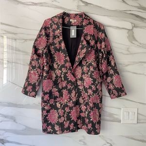 Layering Coat Metallic Jacquard- Floral Coat, For Love and Lemons